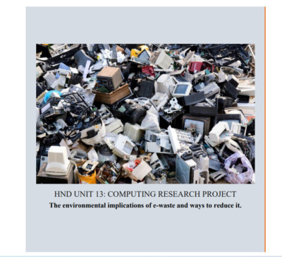 HND Computing Research Project Assignment Exemplar
