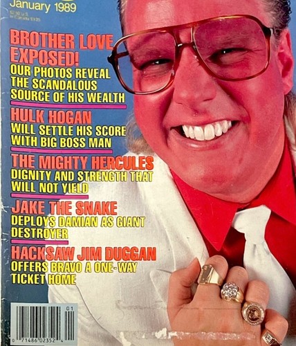 WWF BROTHER LOVE JANUARY 1989 WRESTLING MAGAZINE FULLY COMPLETE VERY RARE - 第 2/2 張圖片