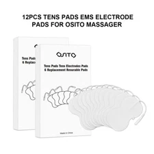 12pcs Replacement TENS Electrode Pads Self-adhesive for Massager TENS EMS Unit