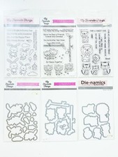 clear stamps and matching dies lot