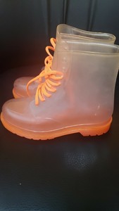 orange jelly shoes