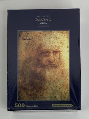 500 Piece Jigsaw Puzzle Leonardo Da Vinci Self Portrait Innovator New Sealed Art