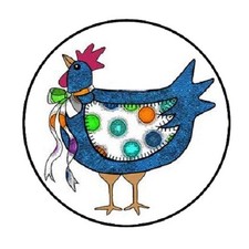 48 Colorful Chicken ENVELOPE SEALS LABELS STICKERS 1.2" ROUND