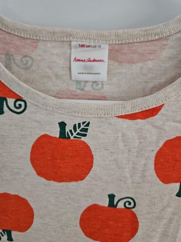 NWOT HANNA ANDERSSON PUMPKINS JACK O LANTERN OAT POCKET DRESS 140 10 $48 - Picture 4 of 7