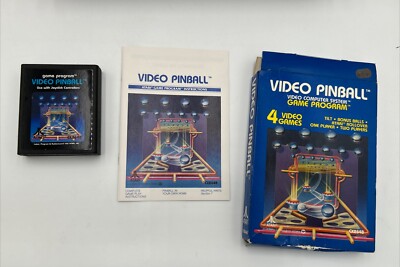 Video Pinball (Atari 2600, 1977) In Box W Manual