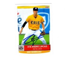 Andre Lipcius signed autographed 2021 Erie Seawolves card Williamsburg VA!