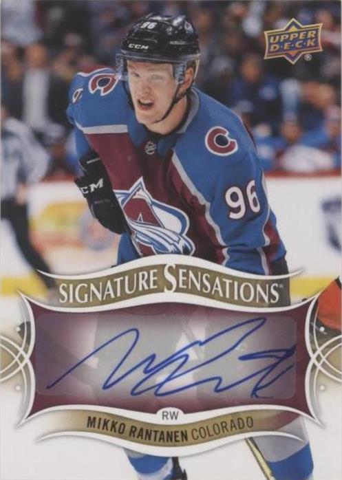 Mike Renna Signature 2018-19 Upper Deck - Signature Sensations Mikko Rantanen #SS-MR (AU ...