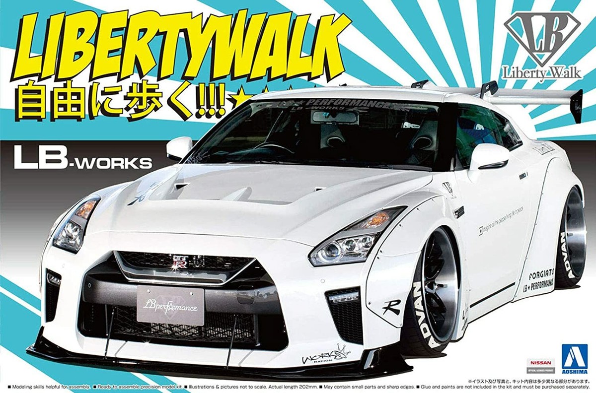 アオシマ 1/24 Liberty walk R35 GT-R 完成品 AOSHIMA Liberty Walk 1/24 No.11 LB-WORKS R35 GT-R Type 1.5 Plastic