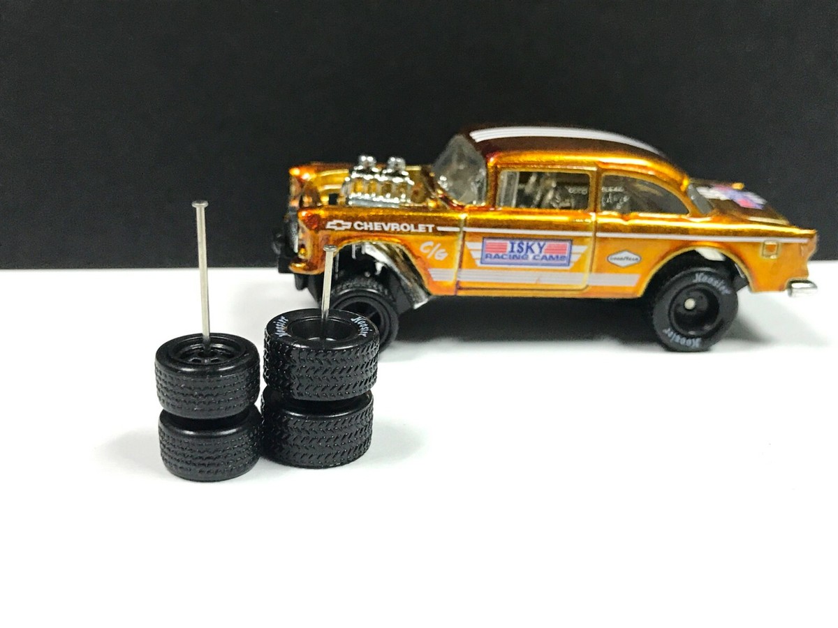 R263 Hot wheels 1/64 Set Real Riders # Hoosier Black '55 Gasser