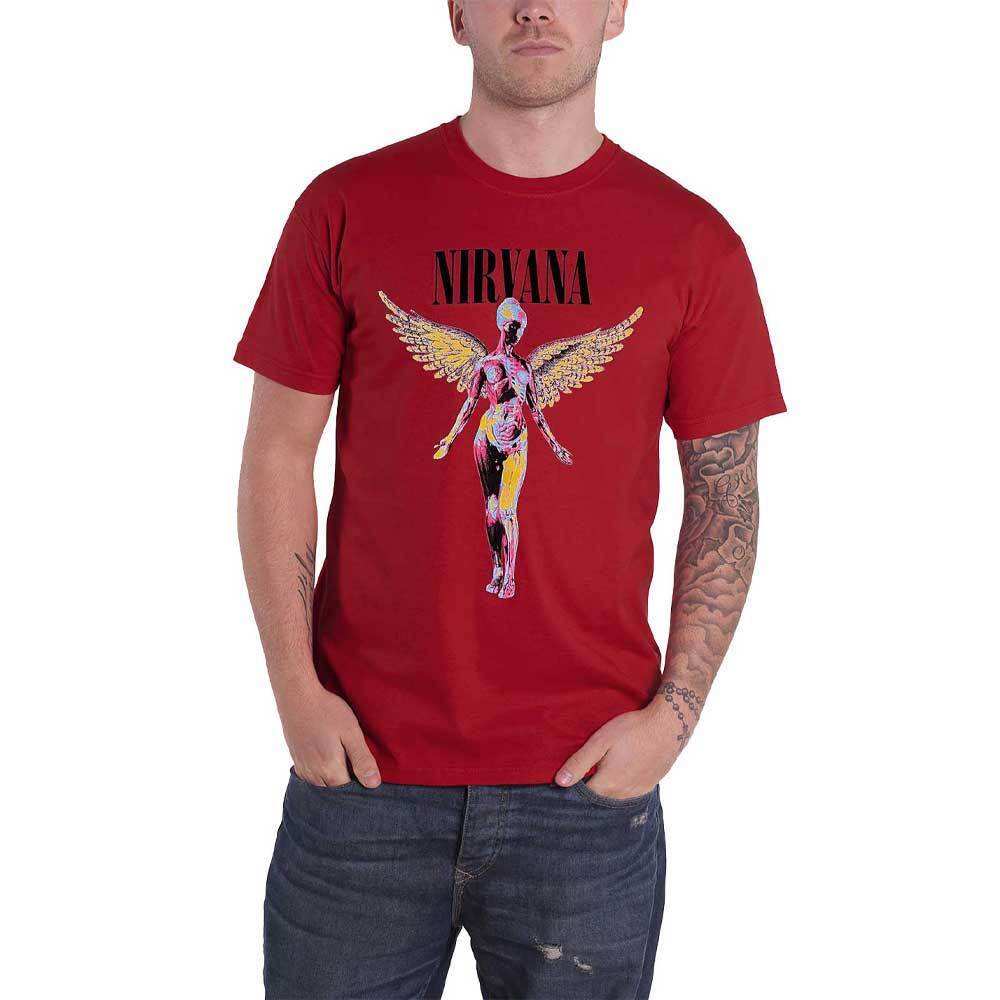 Nirvana In Utero Official Unisex Band Logo Red T-Shirt