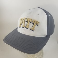 University Of Pittsburgh Panthers Hat Cap Pitt White Gray FITTED S/M