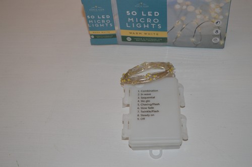 50 Led Warm White String Led Lights Wire Light 2.4m Battery Operated From Hgg - Picture 7 of 9