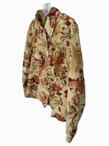 Coldwater Creek Long Sleeve Floral Print Button Down Short Blazer Size XL - Picture 2 of 9