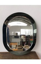 specchio Ovale Anni 70 modernariato specchio Vintage Con Cornice Fumè