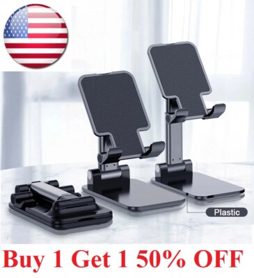 Universal Cell Phone Tablet Desk Stand Holder Mount Cradle Adjustable Foldable