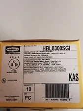 HUBBELL HBL8300SGI TAMPER RESISTANT RECEPTACLE HOSPITAL GRADE 20A 125V IVORY.