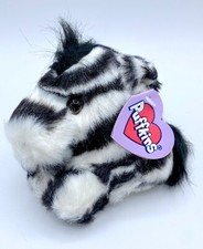 -R BEANIE PUFFKINS WITH TAG 1994 PLUSH TOY 6640 ZACK ZEBRA