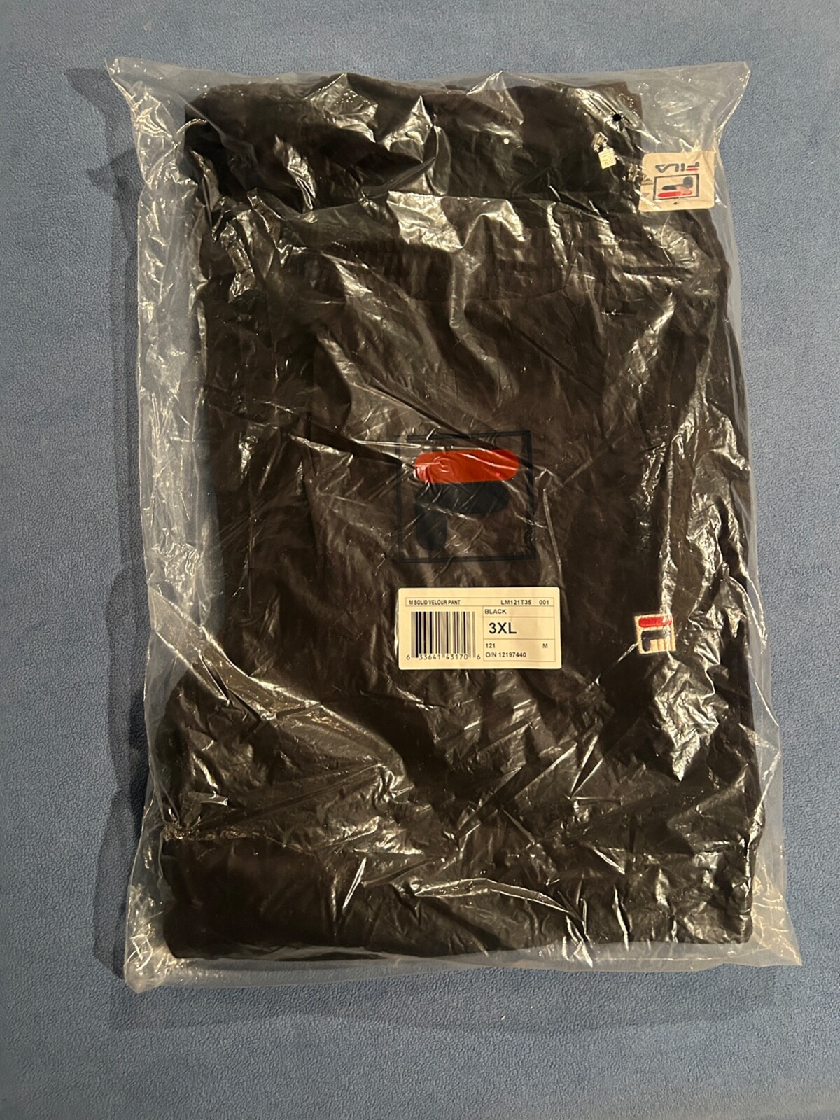 Pantaloncini da tennis Fila neri non aperti con etichette taglia 3XL