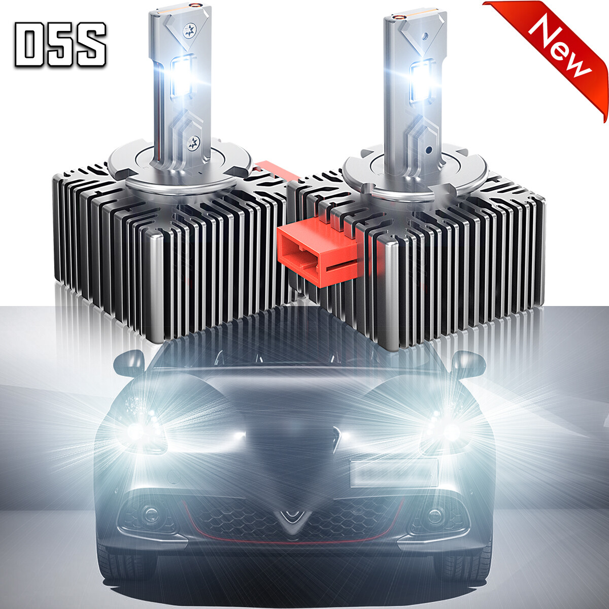 D5S D5R LED Headlight Bulbs Kit High-Low Beam For Alfa Romeo Giulietta 2017-2018