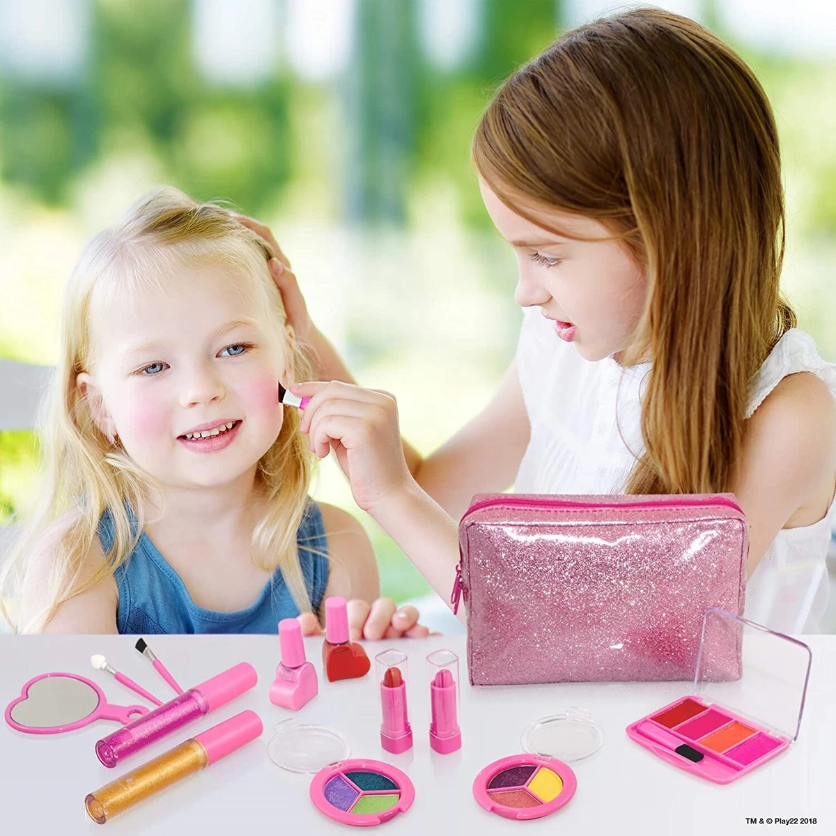 Toys for 3 4 5 6 7 Year Old Girls Kids Makeup Kit For Girl Cosmetic Bag  Pink New