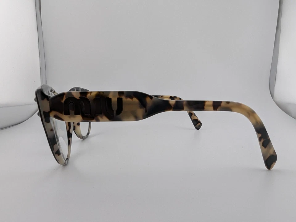 Solo monturas de gafas MIU MIU, VMU 02R, 52-18-140, ROK-1O1, negro/blanco, Italia Foto 3 de 4