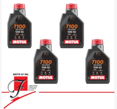 4 Litres D'Huile Moteur Moto Motul 7100 4T 10W50 API SP JASO MA2 Synthétique - Photo 1/4