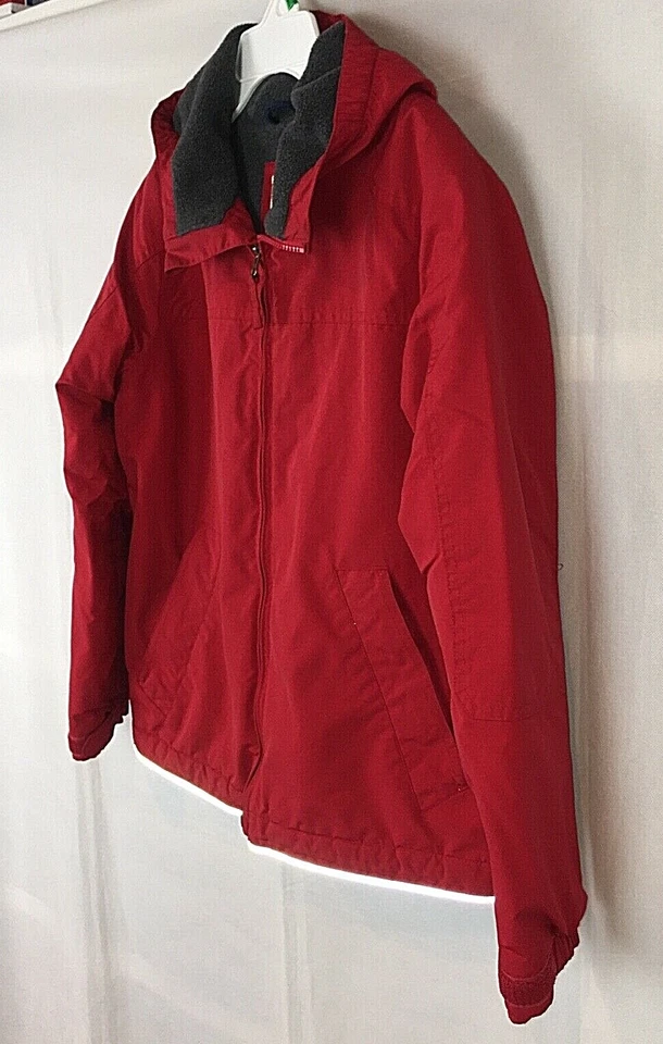 Lands' End Boy's Or Girl's Youth Kid's Red Winter Jacket Coat Size M 10/12 - Image 2 of 4