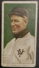 1909-11 T206 Arlie Latham Piedmont Tobacco Card 350-460 (# 25) New York Nat’L