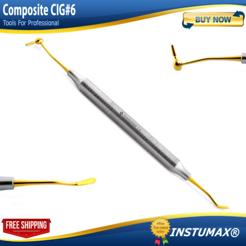 Instrumentos compuestos dentales de INSTUMAX - Espátula condensador Cig #6 puntas doradas - Imagen 5 de 10