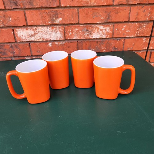 Set of 4 Rachel Ray Round & Square 14 oz Orange Coffee Tea Mug eBay