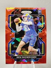 r29 2021 PANINI PRIZM BEN SKOWRONEK ROOKIE RED CRACKED ICE PRIZM RC #413
