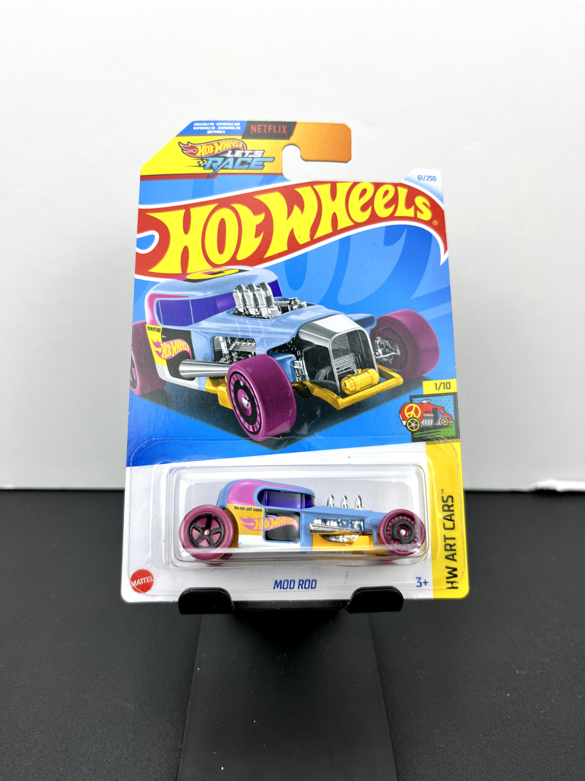 Hot Wheels 2024 Mainline J Case HW Art Cars Mod Rod Blue HW Lets Race #61