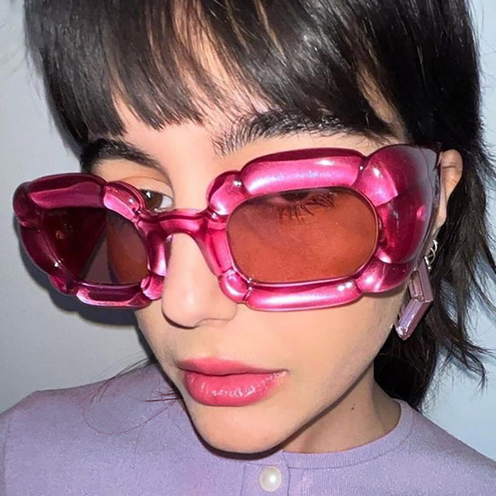 Oversized Flat Top Sunglasses Vintage Square Shades Retro Y2K Unisex Retro Oversized Flat Top Square Shades Sunglasses – Mary  main image 3