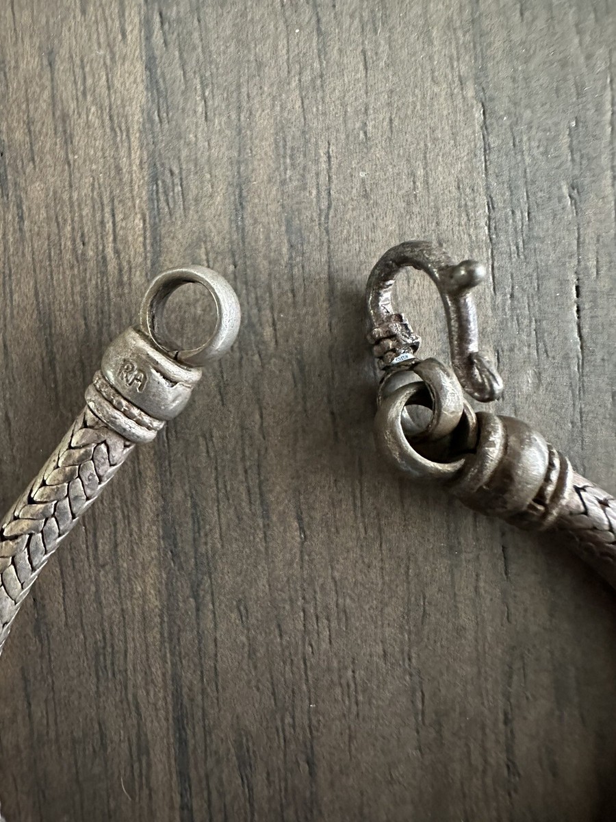 アクセサリー Snake Link Bracelet - Silver 925 Snake Link Sterling Silver Men's Bracelet - Bikerringshop