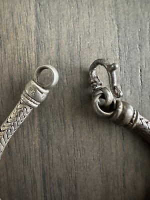 VINTAGE RA 925 STERLING SILVER SNAKE LINK BRACELET SIZE 7.5