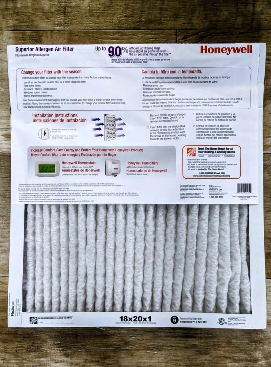 Honeywell air filter 18x20x1 deals