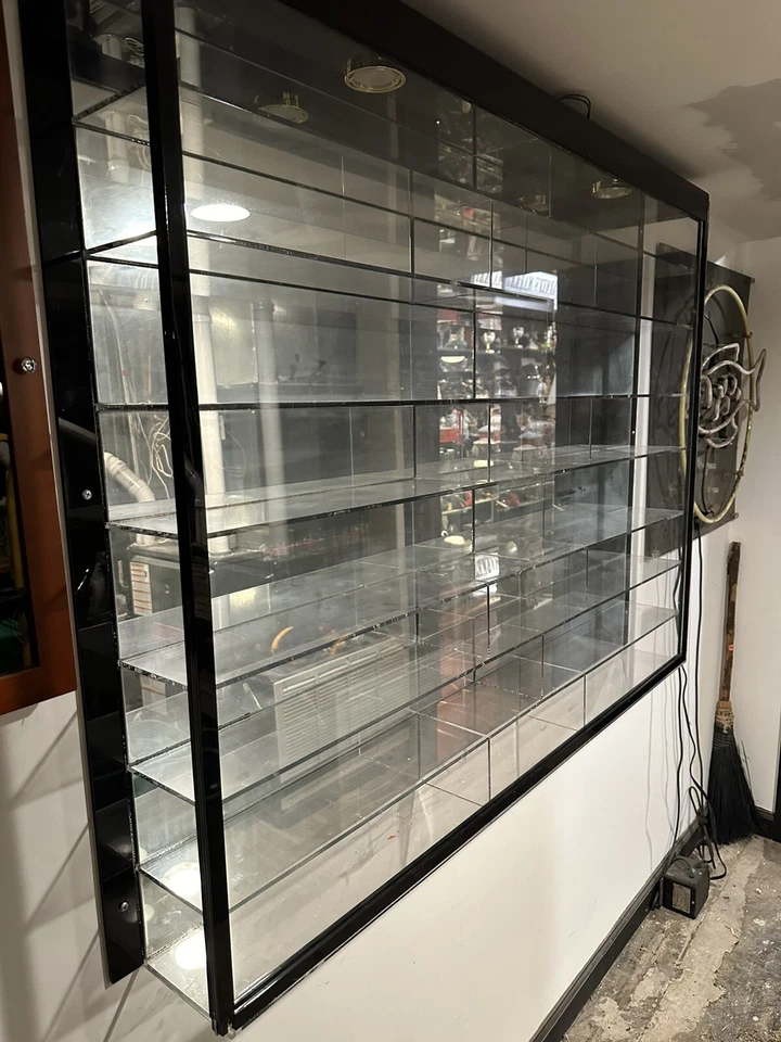 Large lucite collectibles memorabilia, model cars display case retail store - Image 2 of 2