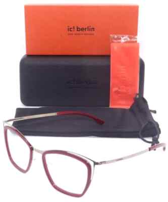 NEW IC! BERLIN LOUISA SHINY BRONZE BURGUNDY AUTHENTIC EYEGLASSES FRAME 47-19