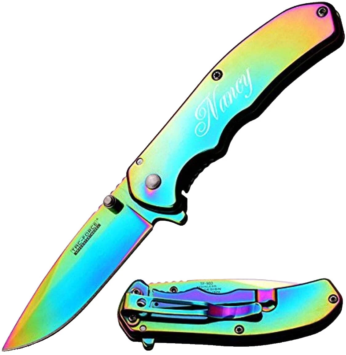 Drop Point Stainless Steel Handle Plain Collectible Folding Knives