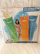  Intex The Wet Set VTG 2004 Inflatable Pool Air Mattress Floaty 72" X 27" Blue