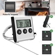 Remote Kitchen Digital Cooking Thermometer Probe Meat Food Temperature w/Timer