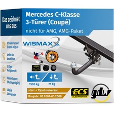 ANHÄNGERKUPPLUNG für MB C-Klasse Sportcoupe 01-08 starr GDW +13pol E-Satz ABE ANHÄNGERKUPPLUNG für MB C-Klasse Sportcoupe 01-08 starr GDW +13pol E-Satz ABE