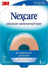 Nexcare Absolute Waterproof Tape Flexible Foam Medical Tape Secures Dressing US