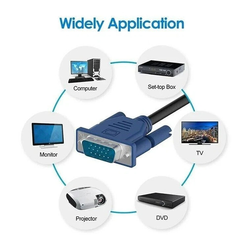 x100 VGA / SVGA 15 Broches PC Moniteur Ordinateur LCD Rallonge Câble Mâle vers Mâle - Photo 4/5