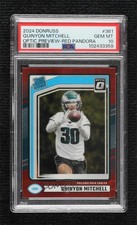 2024 Donruss Optic Preview Red Pandora Prizm Quinyon Mitchell PSA 10 GEM MT 3hd