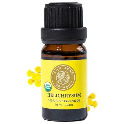 Organic Helichrysum Italicum Essential Oil 10ml - Skin Care, Wrinkles, Scars, Br