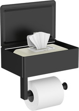 Toilet Paper Holder with Shelf, SUS304 Stainless Steel Wall Mount Toilet Paper R