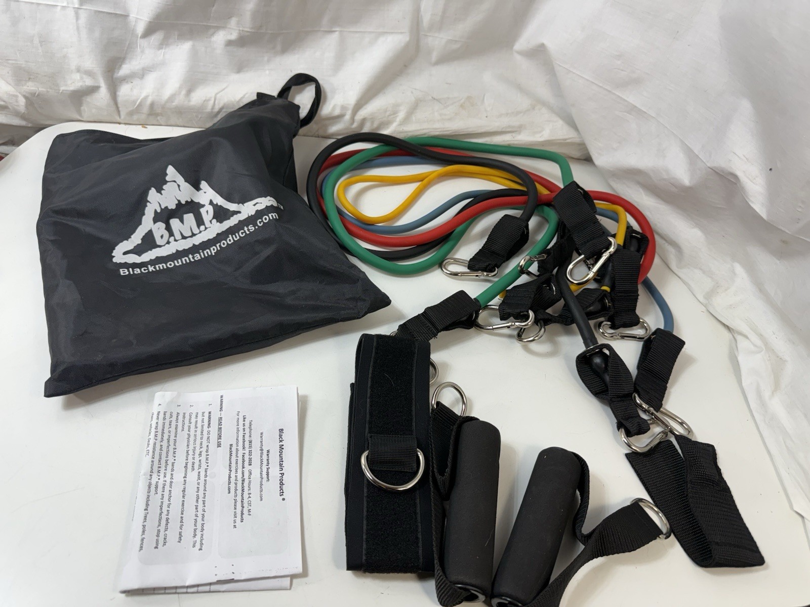 Black Mountain Products Resistance Band Set - 5 Bands, Handl