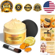 Revitalizing Turmeric Vitamin C Clay Mask - Deep Cleansing  Hydrating 5.29 Oz