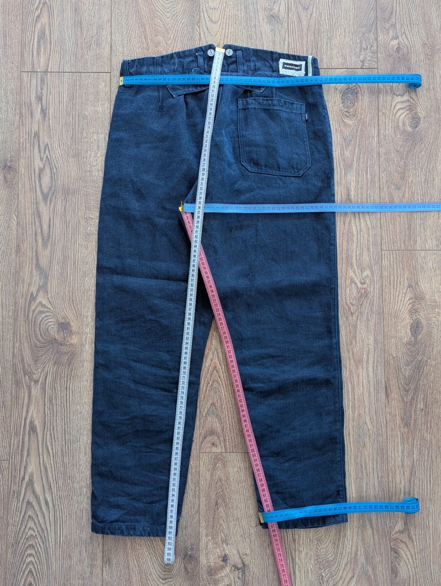 FREITAG E553 Male Work Pant Navy Linen Size W33 L32 Japanese Style